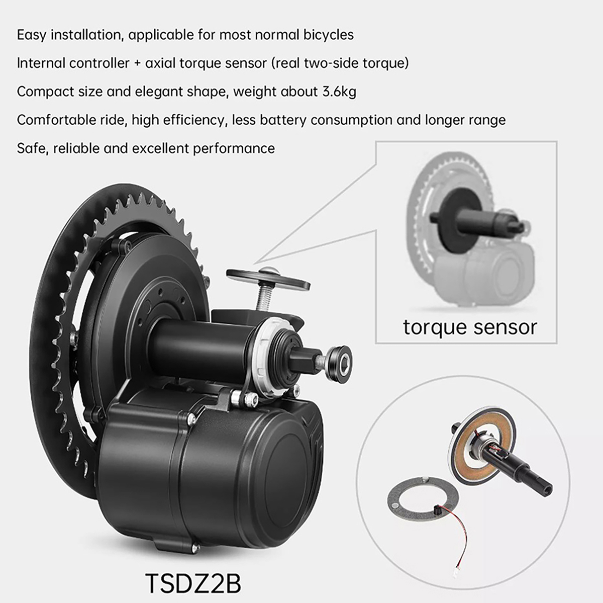 Tongsheng – Kit de moteur d'en - Torque Sensor Mid Drive Motor Kit avis et prix